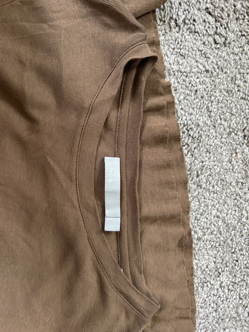 Vince Chocolate Brown Basic Crewneck Tee